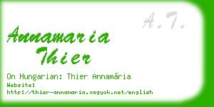 annamaria thier business card