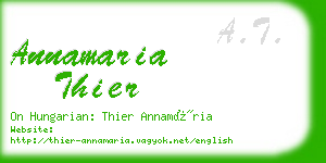 annamaria thier business card
